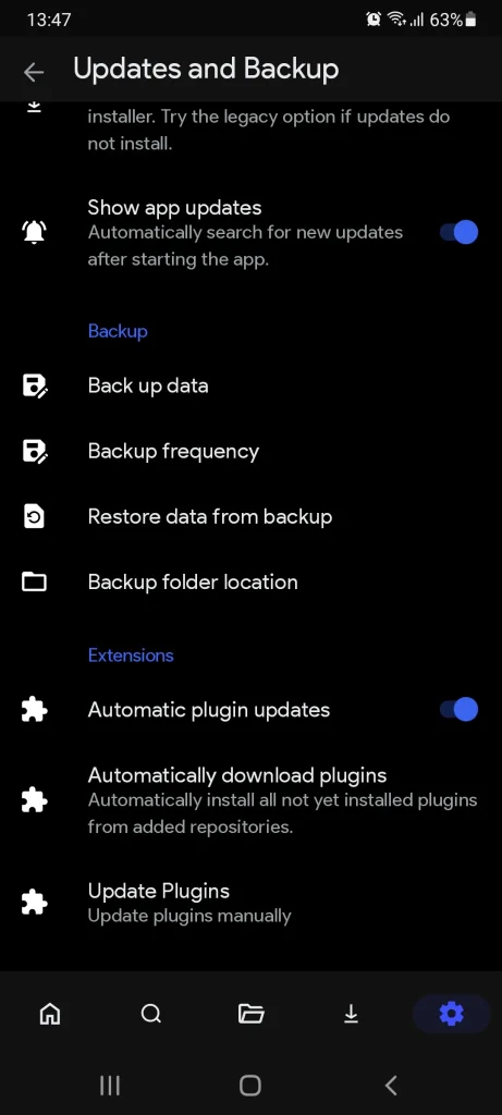 Select-Backup-Section